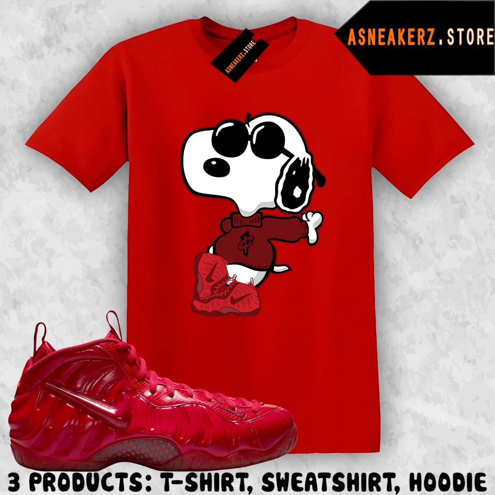 To Match Foamposite Pro Gym Red 2026 Sneaker Matching - Adult & Kids T-Shirts, Sweatshirts & Hoodies apparel design preview 1