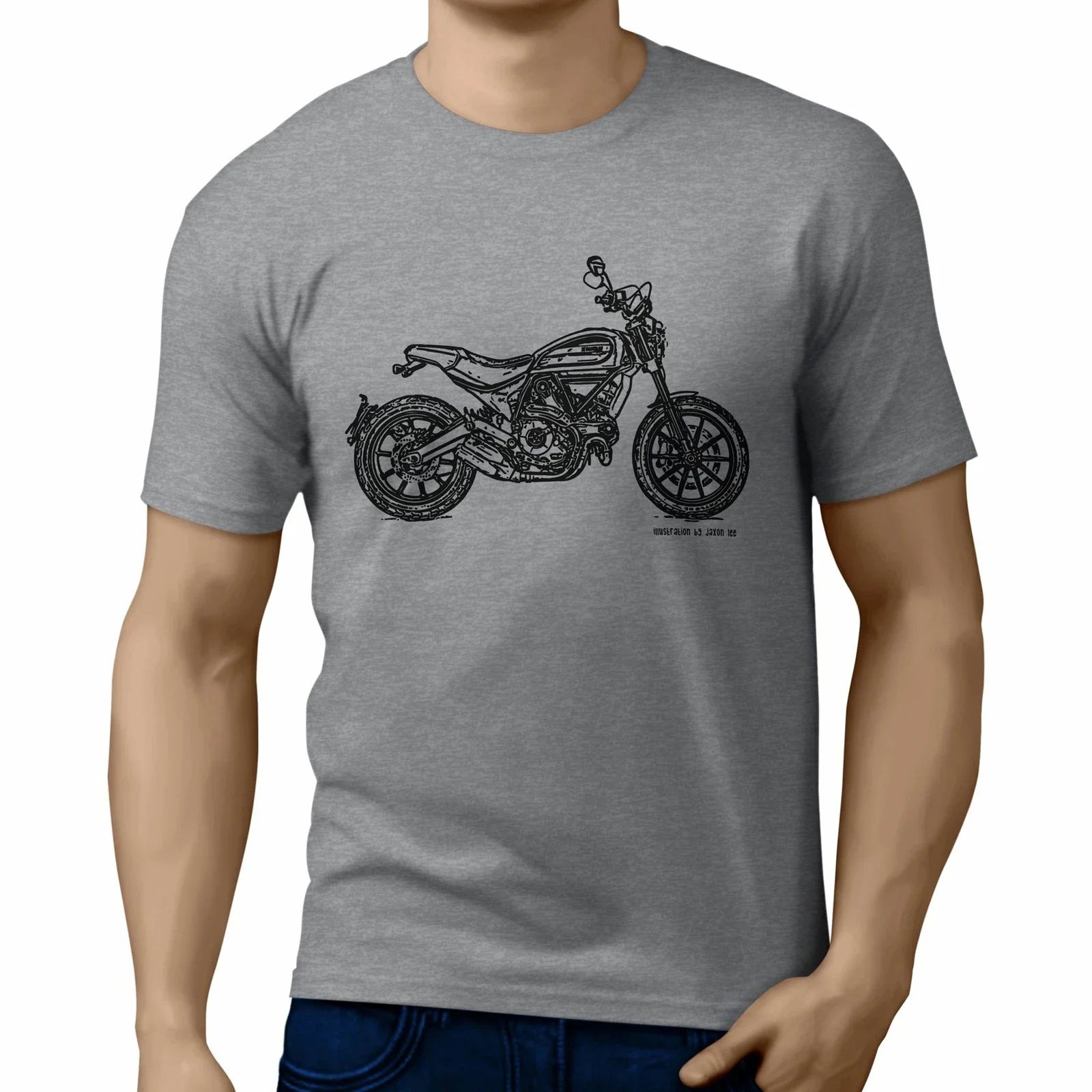 JL Illustration For A Ducati Scrambler Full Throttle - Adult & Kids T-Shirts, Sweatshirts & Hoodies apparel design preview 1