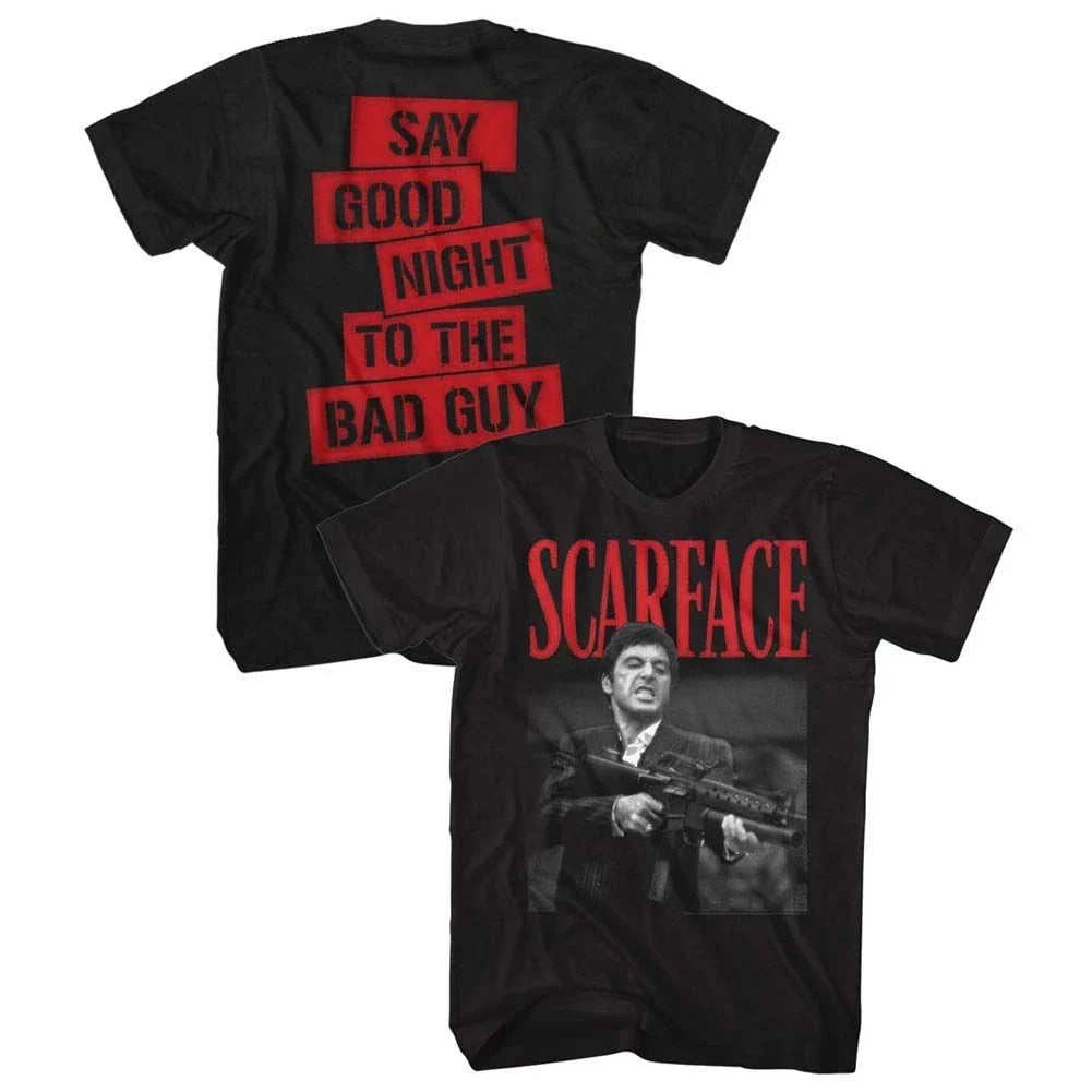 Scarface Say Goodnight To The Bad Guy Short Sleeve - Adult & Kids T-Shirts, Sweatshirts & Hoodies apparel design preview 1