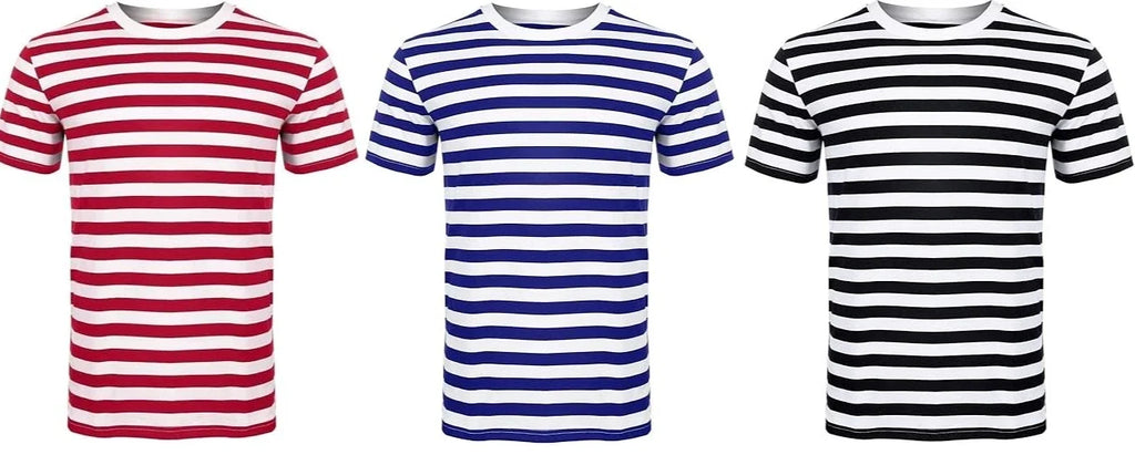 Unisex Mens Womens Striped Short Sleeve Crew Neck - Adult & Kids T-Shirts, Sweatshirts & Hoodies apparel design preview 1