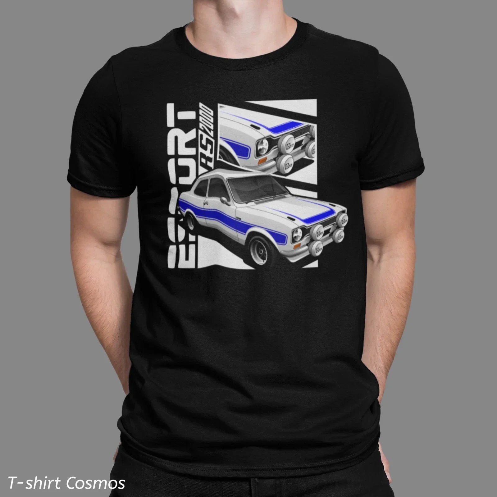 Retro MK1 Escort RS2000 Ford Car classic Dads gift, - Adult & Kids T-Shirts, Sweatshirts & Hoodies apparel design preview 1
