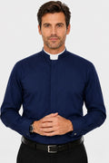 Men's Navy Clergy Roman Collar Pastor Priest Church - Adult & Kids T-Shirts, Sweatshirts & Hoodies apparel design preview 1