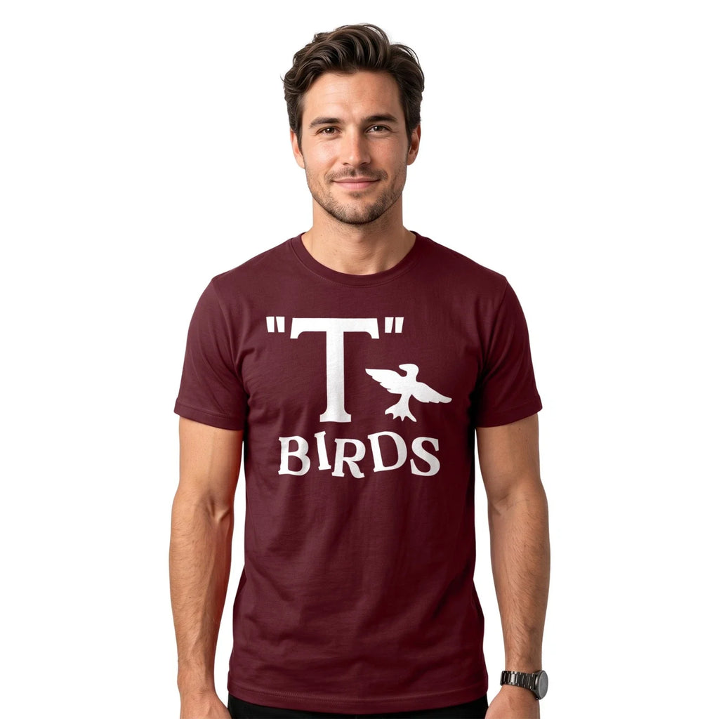 "T" Birds 70s Retro Musical Fancy Dress Joke Funny - Adult & Kids T-Shirts, Sweatshirts & Hoodies apparel design preview 1