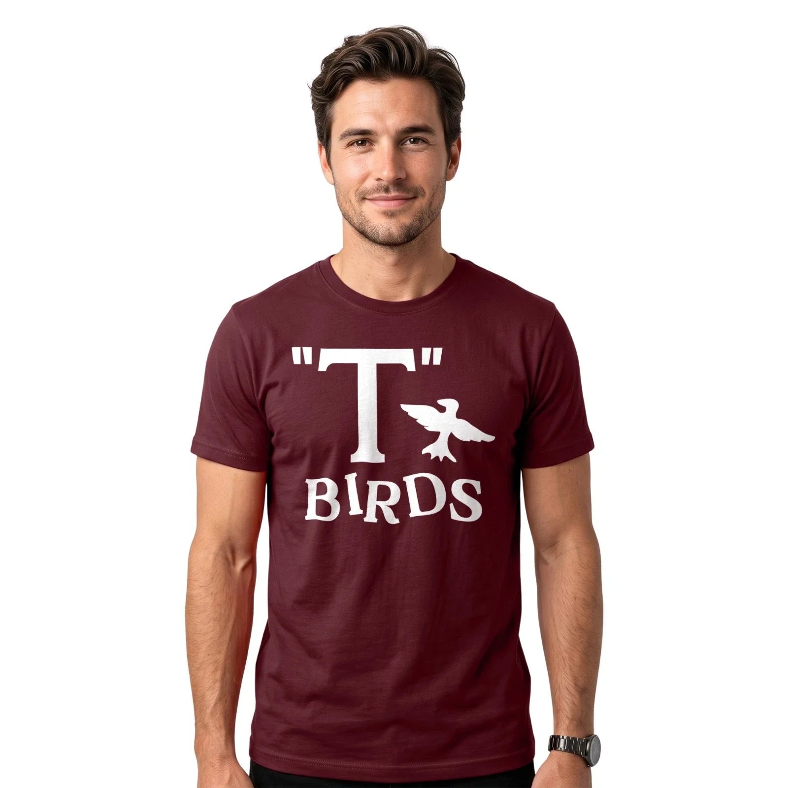 "T" Birds 70s Retro Musical Fancy Dress Joke Funny - Adult & Kids T-Shirts, Sweatshirts & Hoodies apparel design preview 1