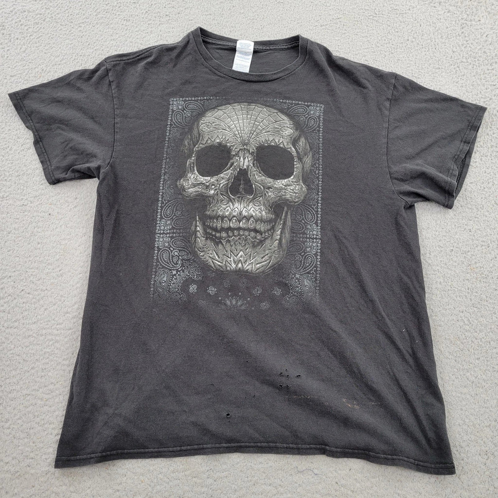 Skull VTG Y2K Mens Large Delta Black Bandana Graphic - Adult & Kids T-Shirts, Sweatshirts & Hoodies apparel design preview 1