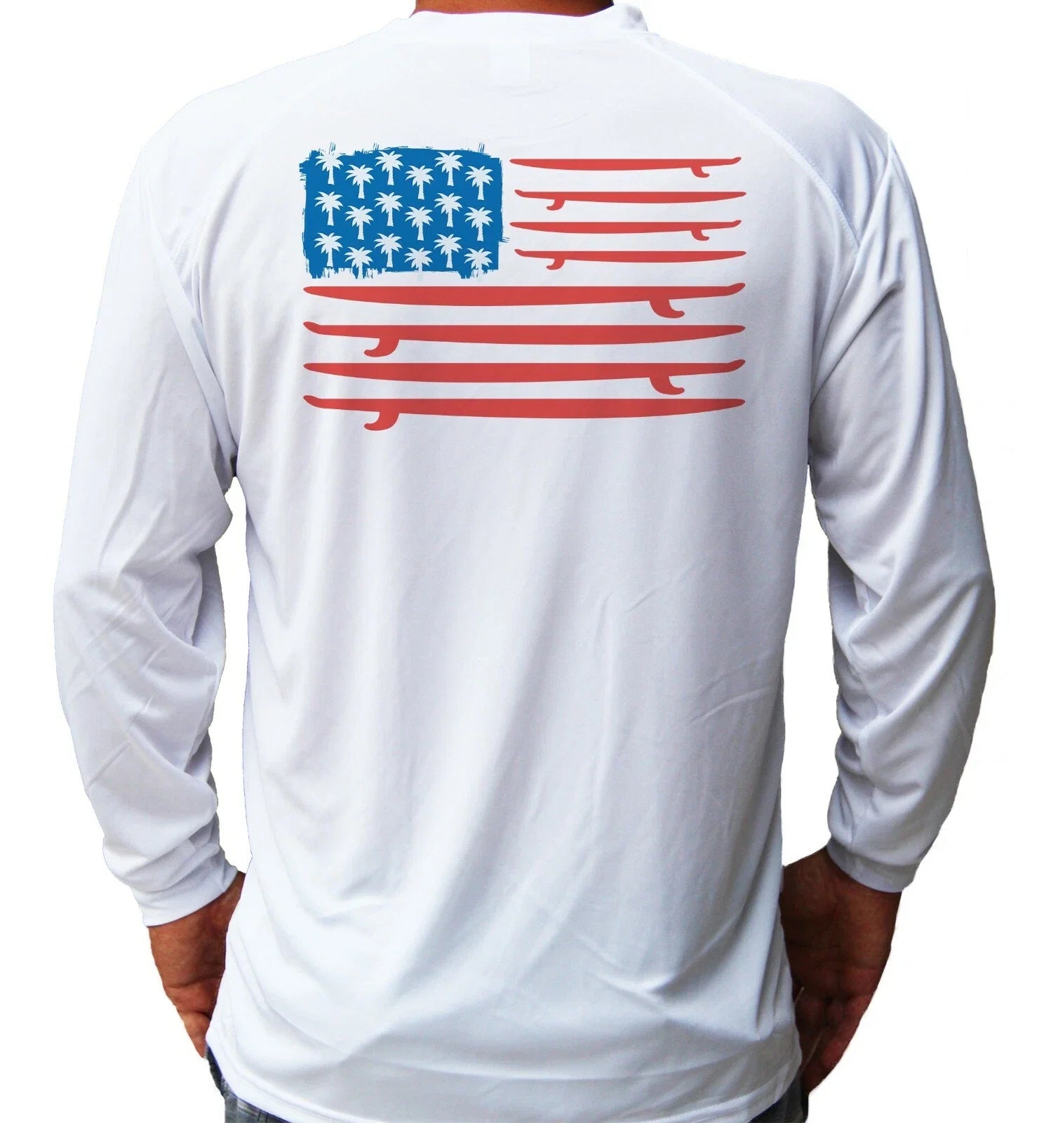 Surfing Surfer Flag Ocean Beach UPF 50 UV Protection - Adult & Kids T-Shirts, Sweatshirts & Hoodies apparel design preview 1