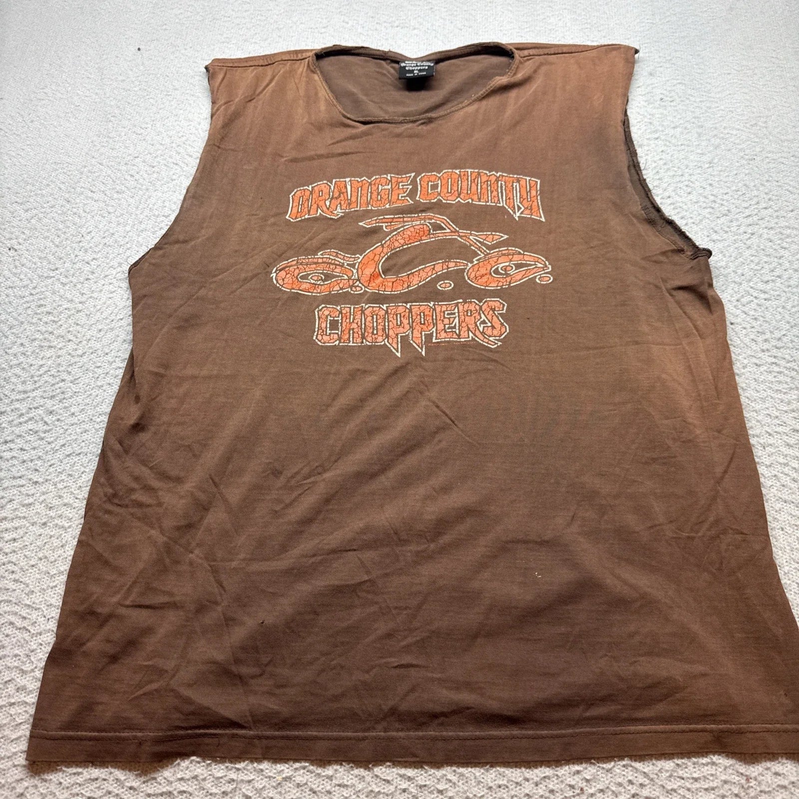 Orange County Choppers Size XL Brown Biker Y2K - Adult & Kids T-Shirts, Sweatshirts & Hoodies apparel design preview 1