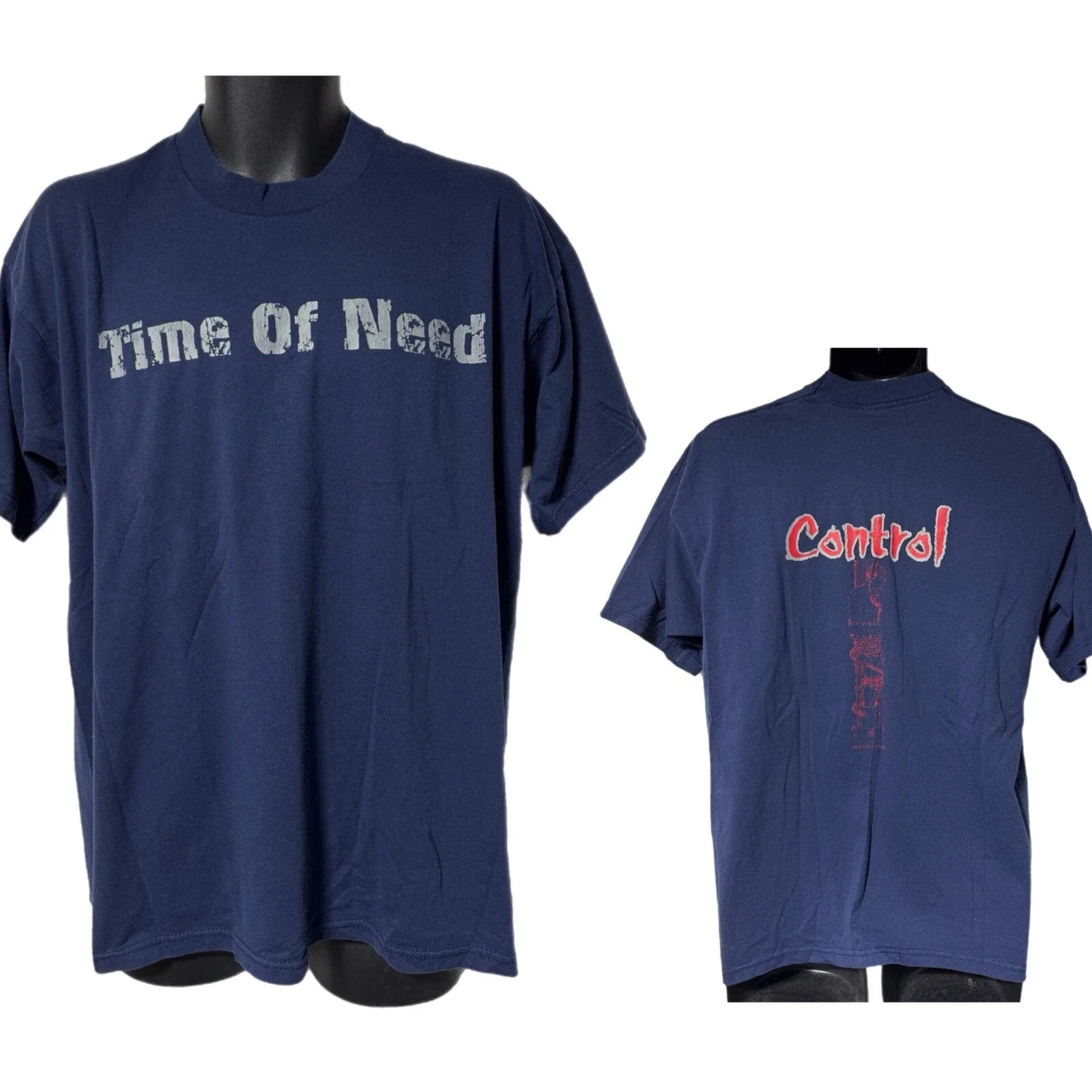 Vintage Y2K Time Of Need Control Double Sided Graphic - Adult & Kids T-Shirts, Sweatshirts & Hoodies apparel design preview 1