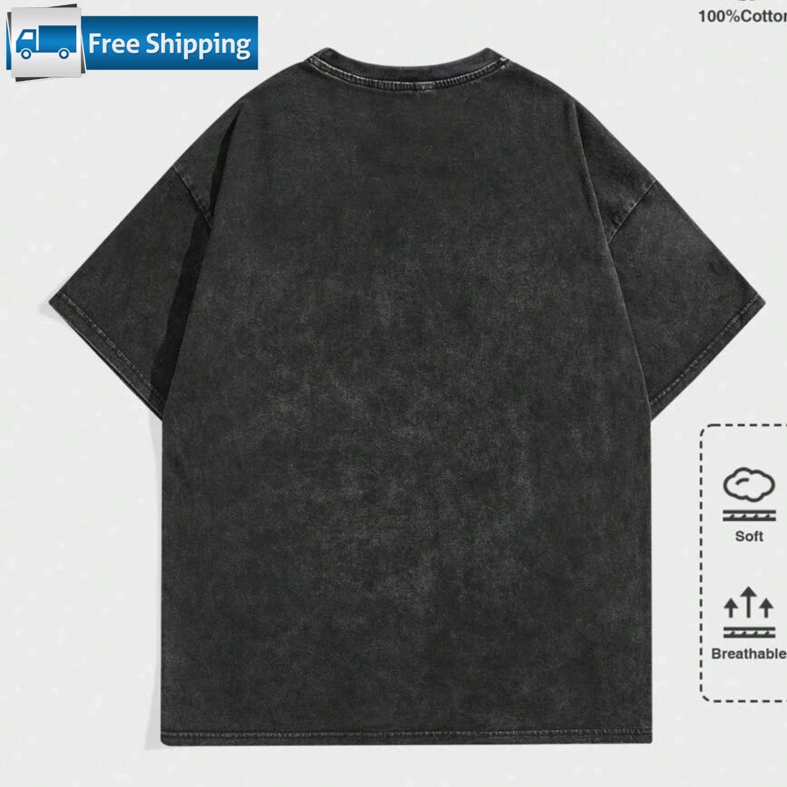 Washed Round Neck Short Sleeve 2000s Style Casual - Adult & Kids T-Shirts, Sweatshirts & Hoodies apparel design preview 1