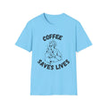 Coffee Saves Lives Unisex Softstyle - Adult & Kids T-Shirts, Sweatshirts & Hoodies apparel design preview 1