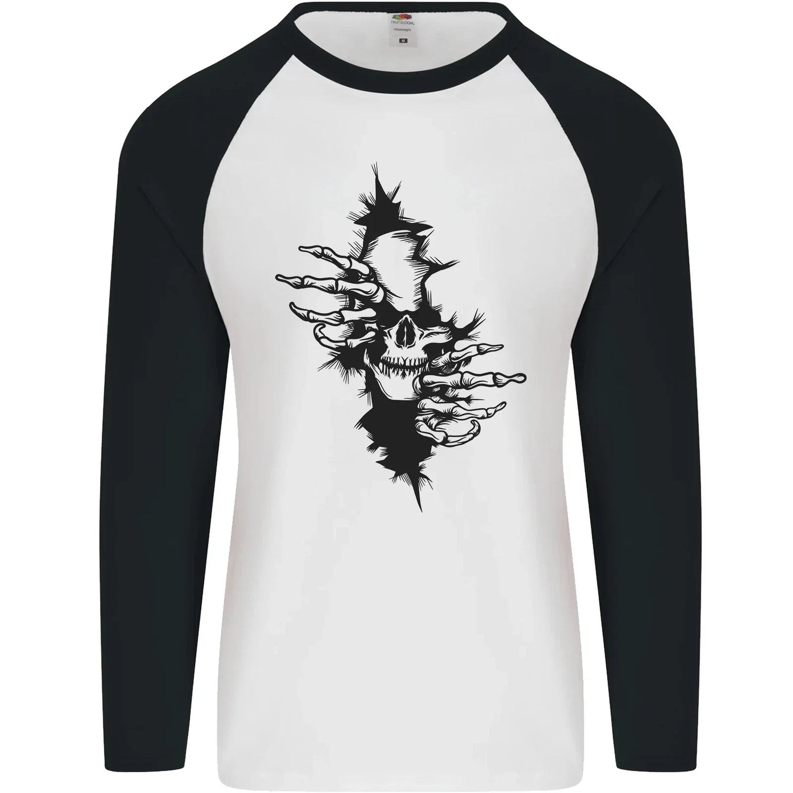 A Skull From Ripped Gothic Goth Biker Mens L/S - Adult & Kids T-Shirts, Sweatshirts & Hoodies apparel design preview 1