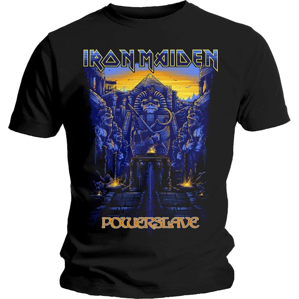 Men's Iron Maiden Dark Ink Powerslaves Slim Fit Large - Adult & Kids T-Shirts, Sweatshirts & Hoodies apparel design preview 1