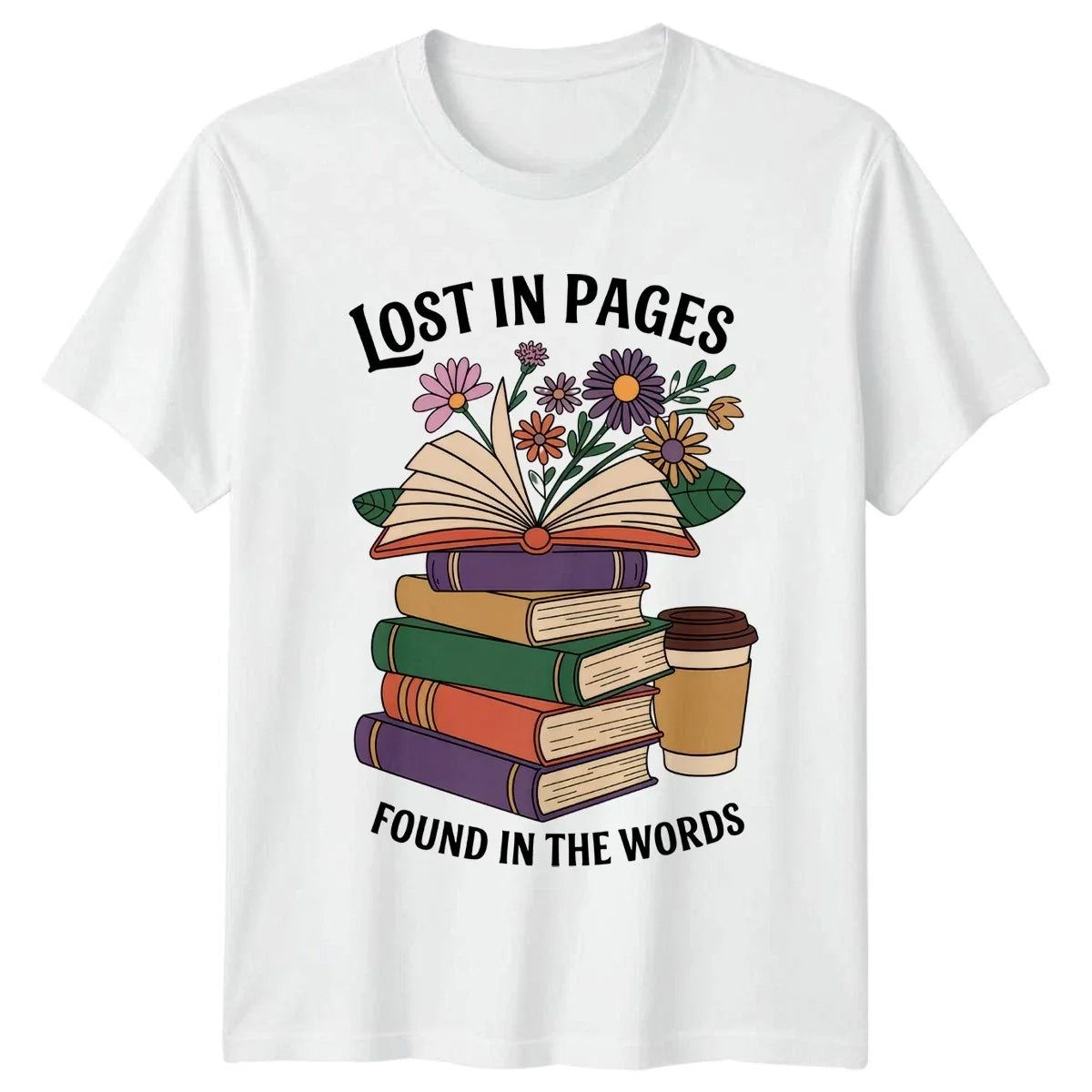 Lost In Pages Found Book Lovers Reading - Adult & Kids T-Shirts, Sweatshirts & Hoodies apparel design preview 1