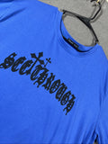 ROMWE Mens XXL 2XL Blue Cross Graphic Gothic Y2K See - Adult & Kids T-Shirts, Sweatshirts & Hoodies apparel design preview 1