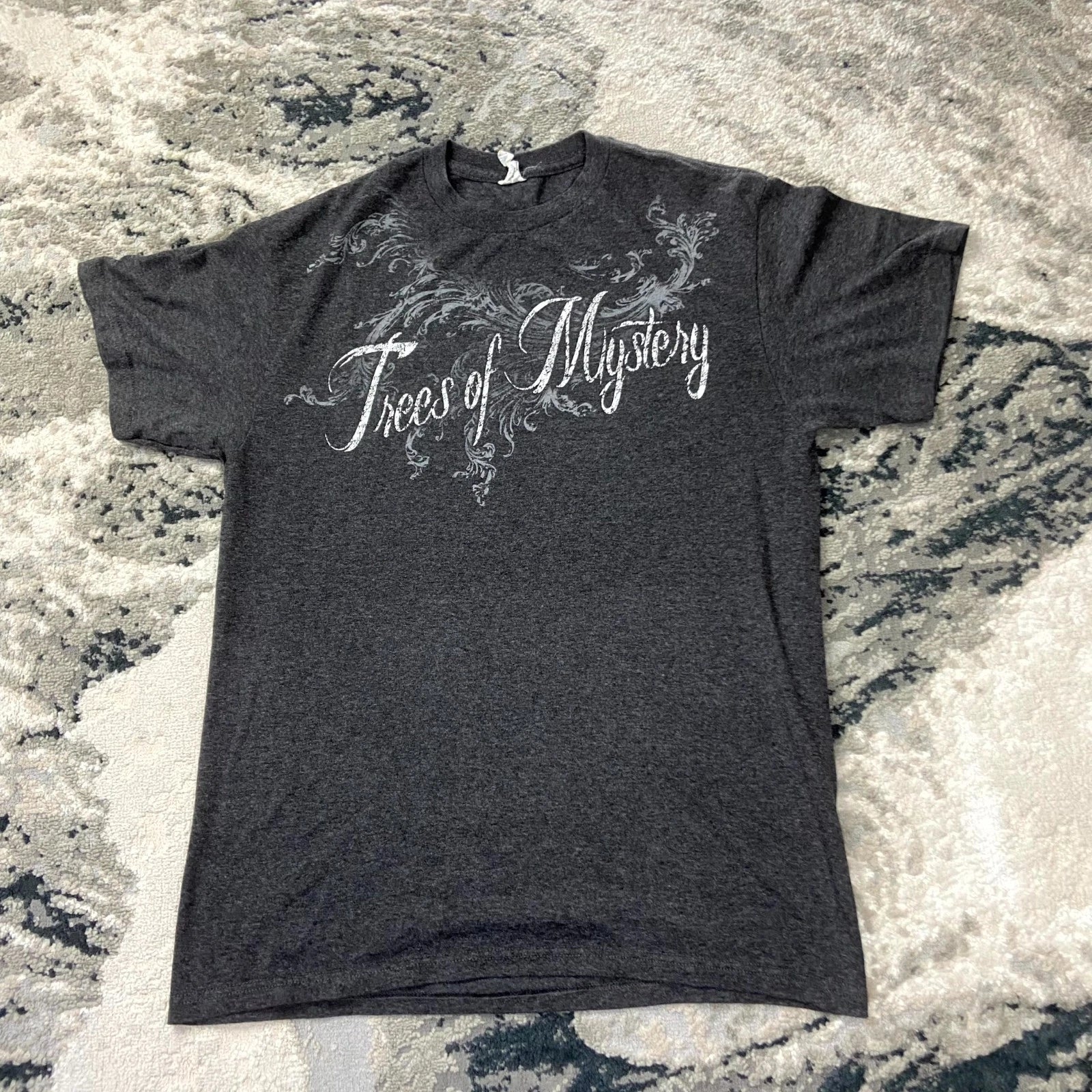 Vintage Y2K Grunge Trees of Mystery Size Medium Gray - Adult & Kids T-Shirts, Sweatshirts & Hoodies apparel design preview 1