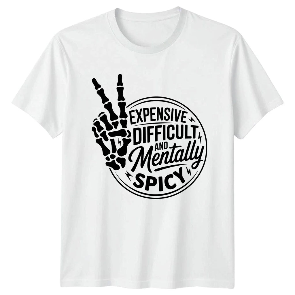 Expensive Difficult And Mentally Spicy Skeleton - Adult & Kids T-Shirts, Sweatshirts & Hoodies apparel design preview 1