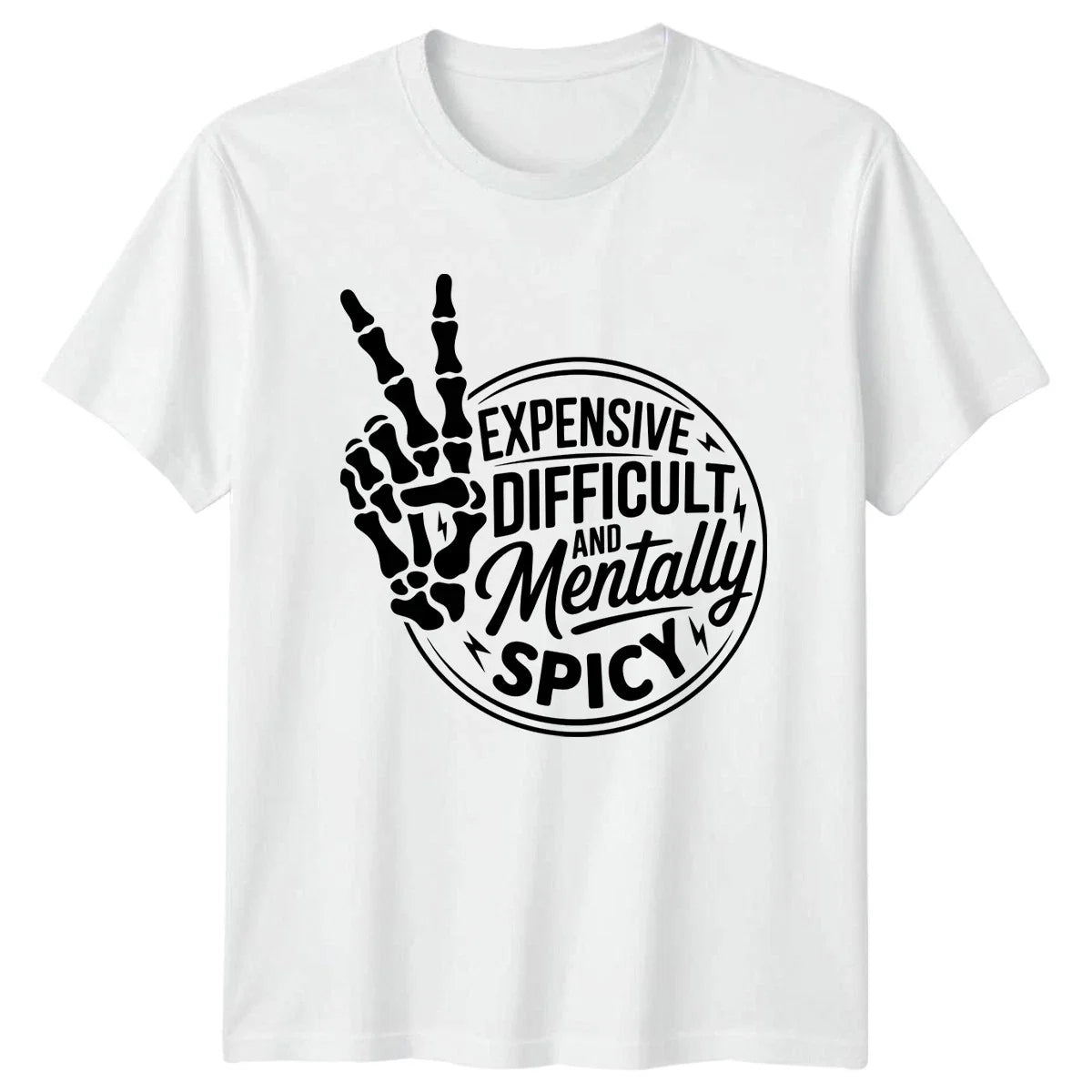 Expensive Difficult And Mentally Spicy Skeleton - Adult & Kids T-Shirts, Sweatshirts & Hoodies apparel design preview 1