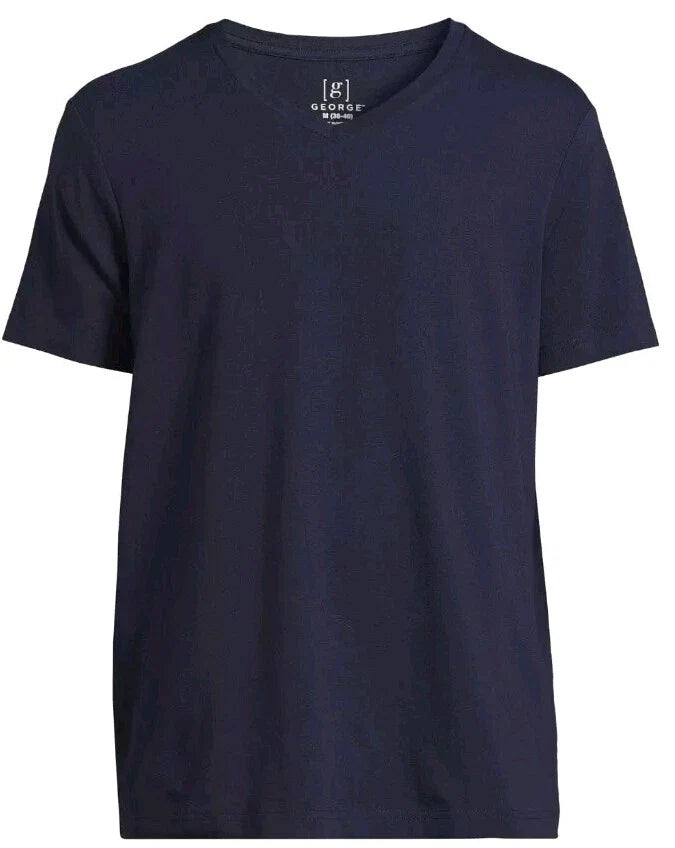George Men's MEDIUM 38-40 Short Sleeve V-Neck NAVY - Adult & Kids T-Shirts, Sweatshirts & Hoodies apparel design preview 1