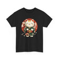 Japanese Lucky Cat Minimalist Rising Sun Modern - Adult & Kids T-Shirts, Sweatshirts & Hoodies apparel design preview 1
