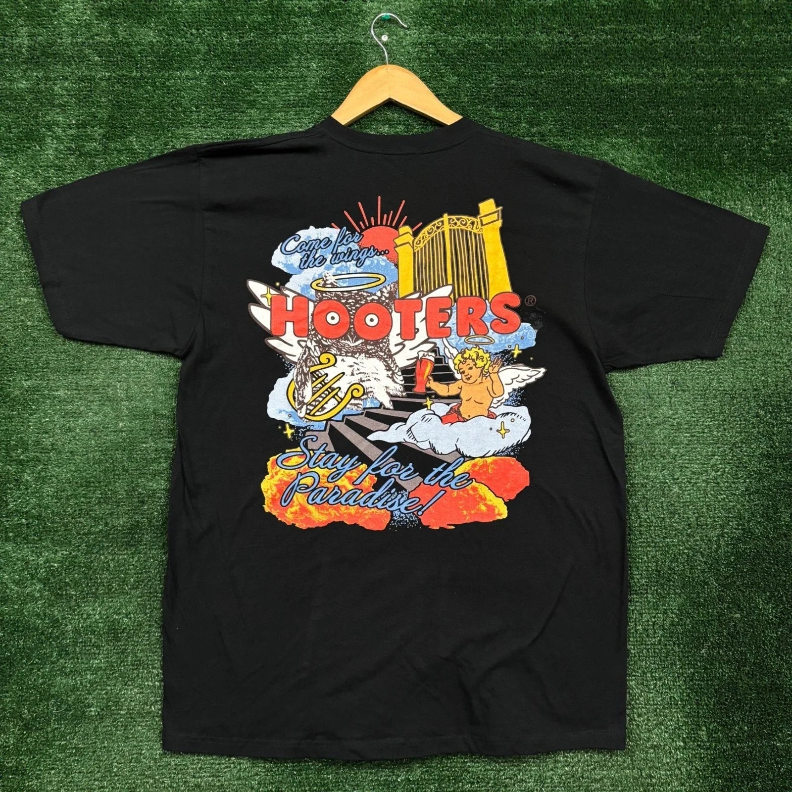 Hooters Came For The Wings Stay Paradise Size 2X - Adult & Kids T-Shirts, Sweatshirts & Hoodies apparel design preview 1