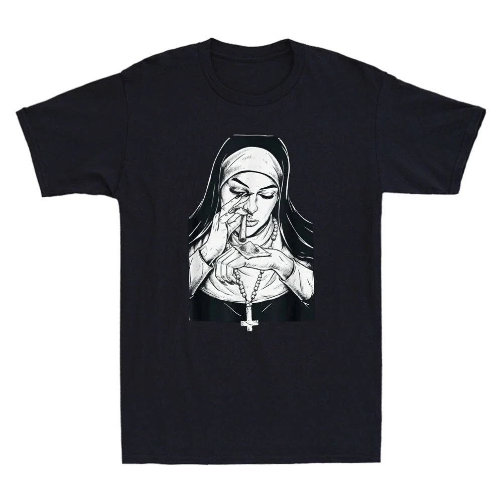 Satanic Unholy Nun Occult Gothic Evil Anti-Christ - Adult & Kids T-Shirts, Sweatshirts & Hoodies apparel design preview 1