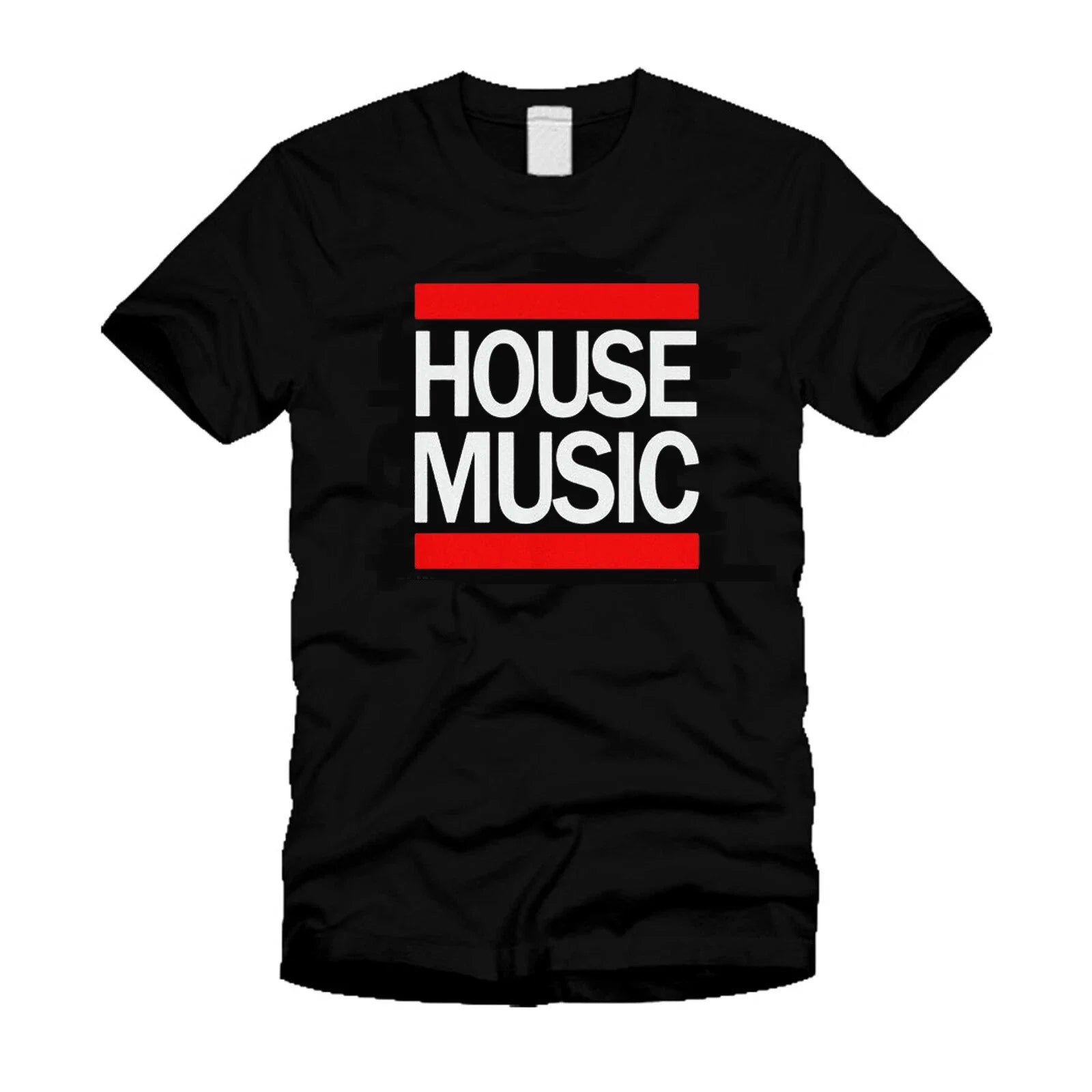 HOUSE MUSIC Logo RUN DMC Parody Stylish EDM Dj Cool - Adult & Kids T-Shirts, Sweatshirts & Hoodies apparel design preview 1