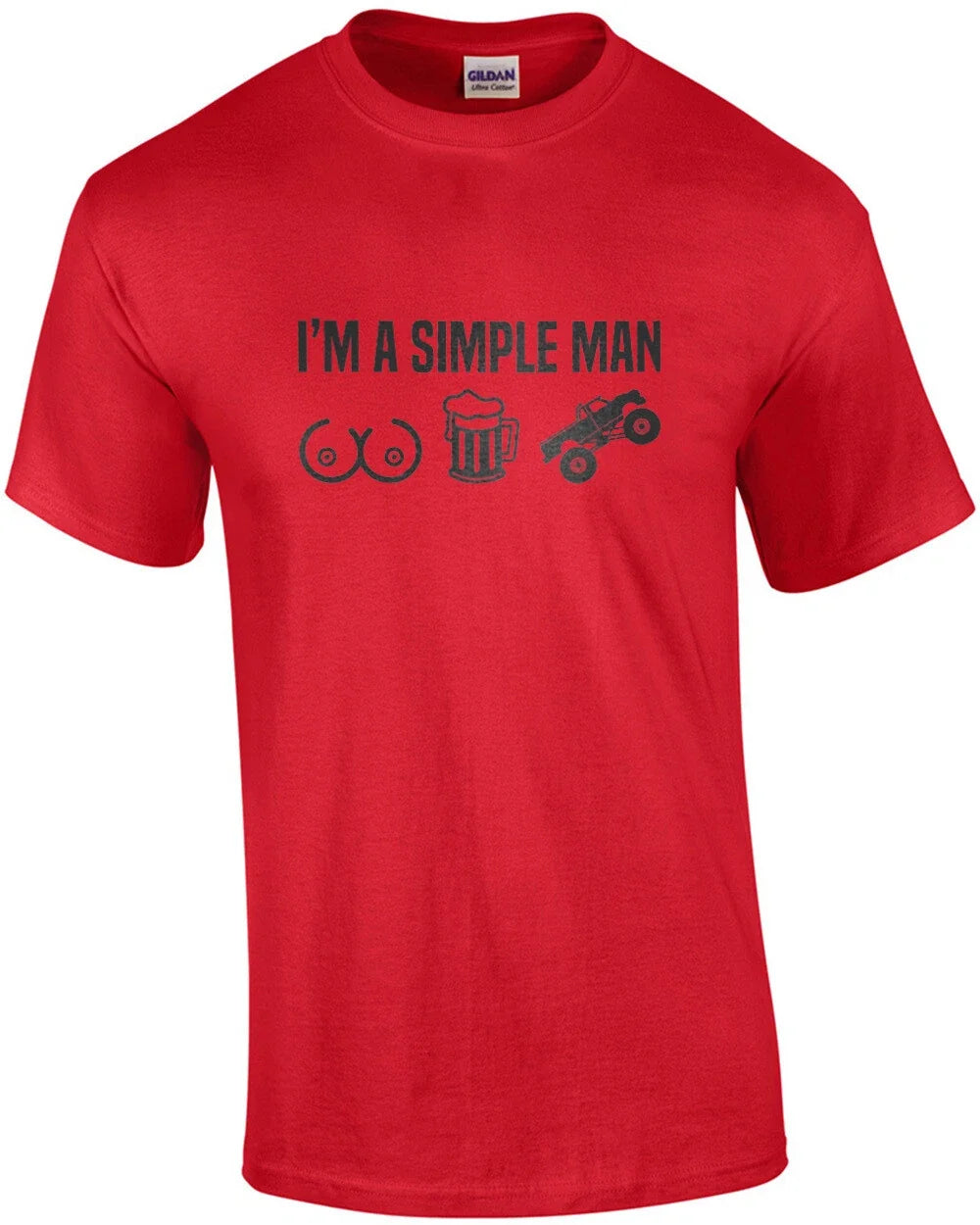 I'm a simple man breasts, beer, and trucks funny - Adult & Kids T-Shirts, Sweatshirts & Hoodies apparel design preview 1