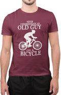 Funny Never Understimate an Old Guy On A Bicycle - Adult & Kids T-Shirts, Sweatshirts & Hoodies apparel design preview 1