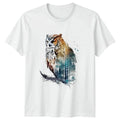 Owl Forest Watercolor Wildlife Nature Gift For Him - Adult & Kids T-Shirts, Sweatshirts & Hoodies apparel design preview 1