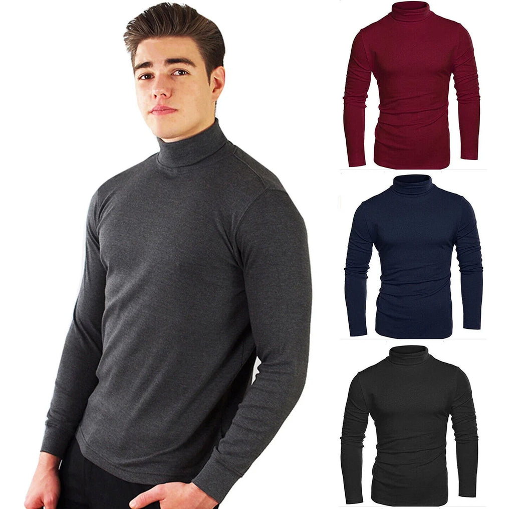 Mens Cotton Jumper Soft Roll Turtle Neck Top S-3XL - Adult & Kids T-Shirts, Sweatshirts & Hoodies apparel design preview 1
