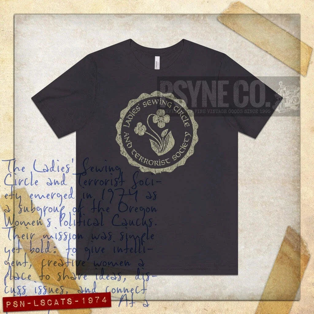 Ladies Sewing Circle and Terrorist Society 1974 - Adult & Kids T-Shirts, Sweatshirts & Hoodies apparel design preview 1