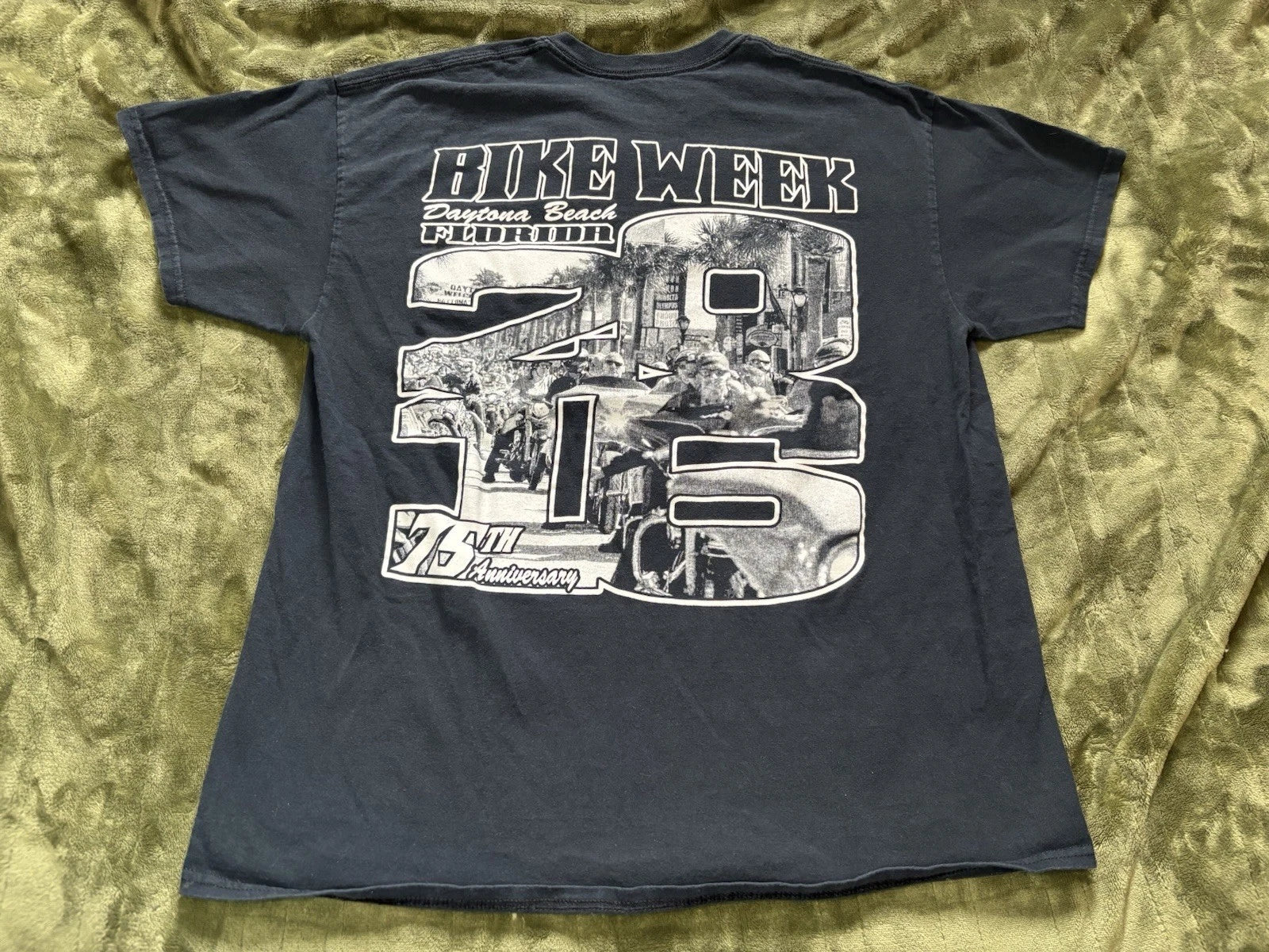 Bike Week Mens Large Black Daytona Beach Florida 2016 - Adult & Kids T-Shirts, Sweatshirts & Hoodies apparel design preview 1