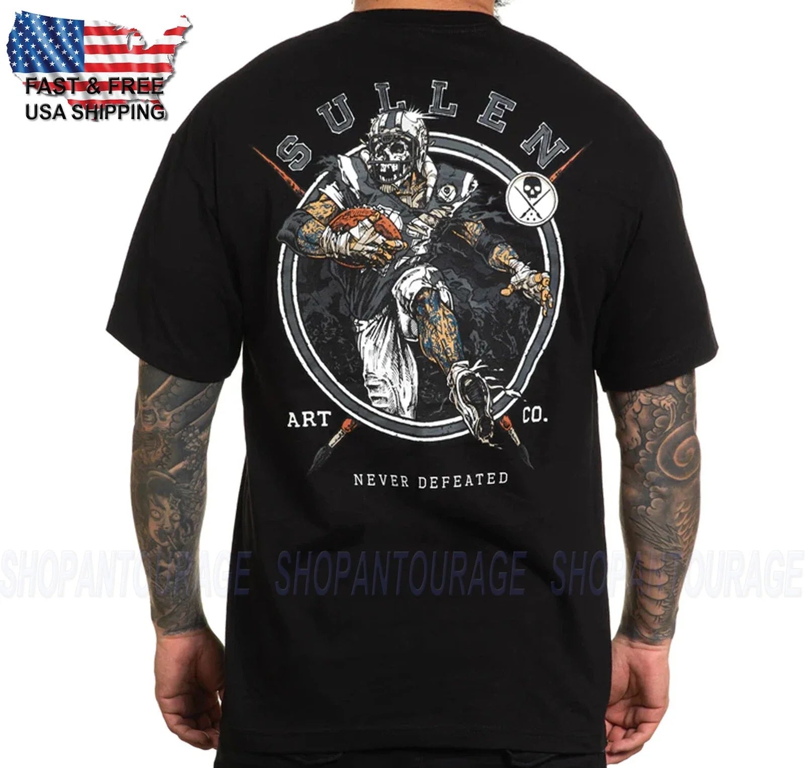 Sullen Art Collective Never Defeated Standard SCM5886 - Adult & Kids T-Shirts, Sweatshirts & Hoodies apparel design preview 1