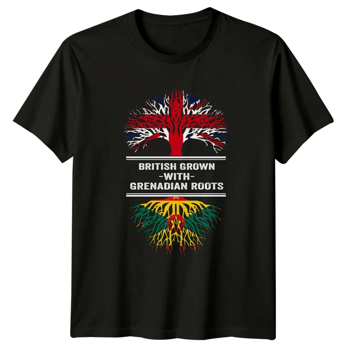 British Grown With Grenadian Roots Dual Nationality - Adult & Kids T-Shirts, Sweatshirts & Hoodies apparel design preview 1