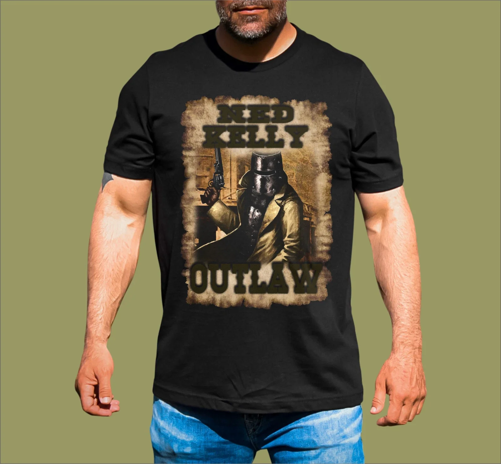 NED KELLY OUTLAW - Adult & Kids T-Shirts, Sweatshirts & Hoodies apparel design preview 1