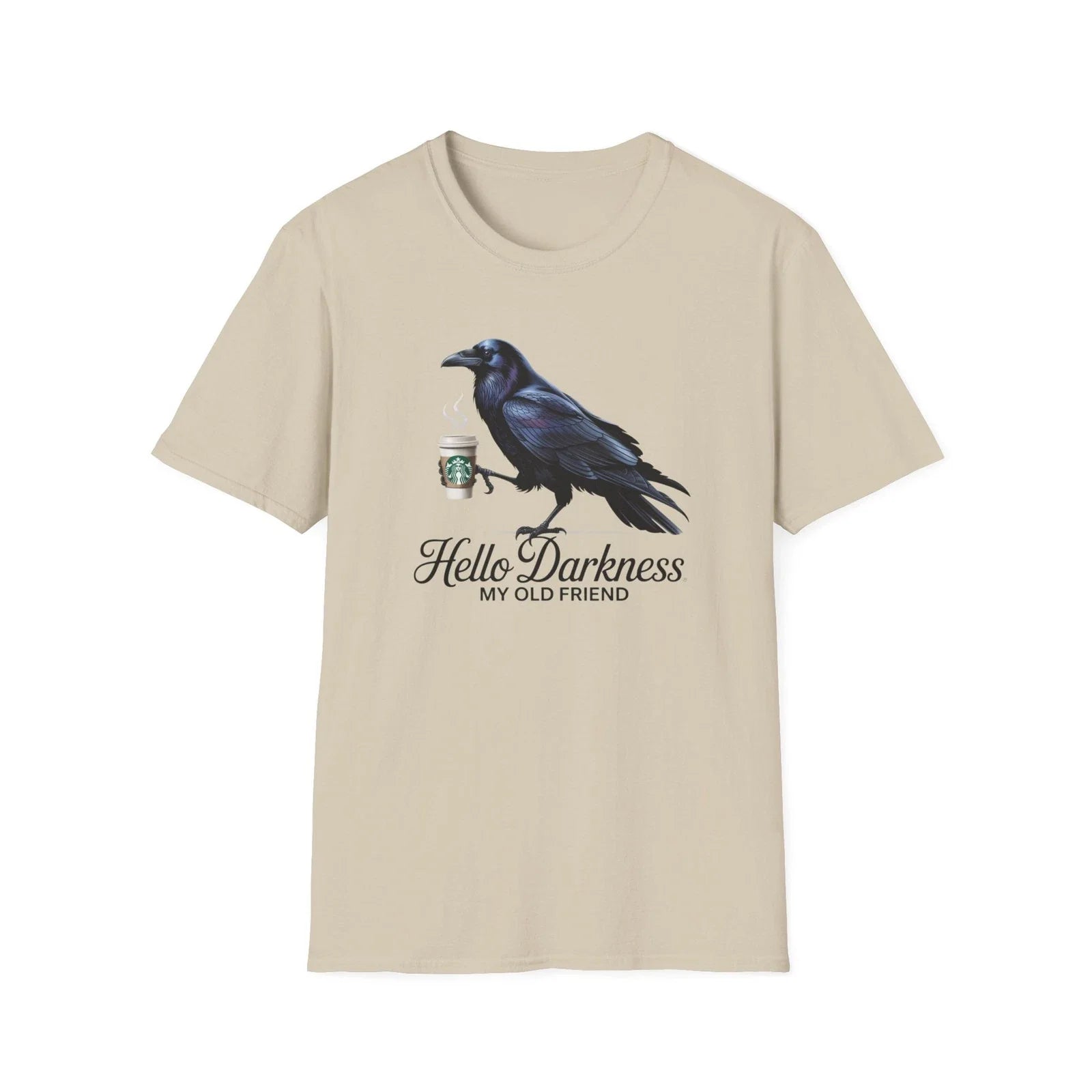 Raven Coffee Bird Lover Gothic Graphic Halloween - Adult & Kids T-Shirts, Sweatshirts & Hoodies apparel design preview 1