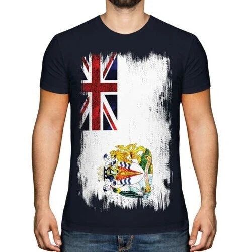 BRITISH ANTARTIC TERRITORY GRUNGE FLAG MENS TOP - Adult & Kids T-Shirts, Sweatshirts & Hoodies apparel design preview 1