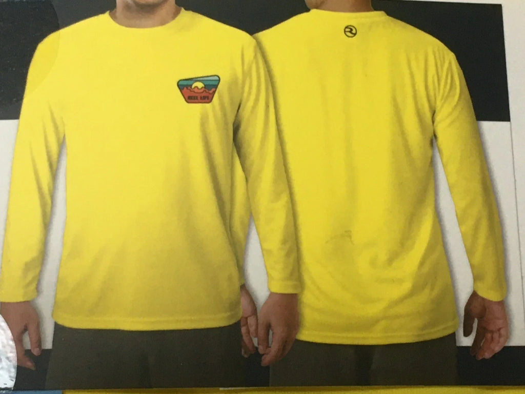 Reel Life Mens Large Jax Beach UV Yellow - Adult & Kids T-Shirts, Sweatshirts & Hoodies apparel design preview 1