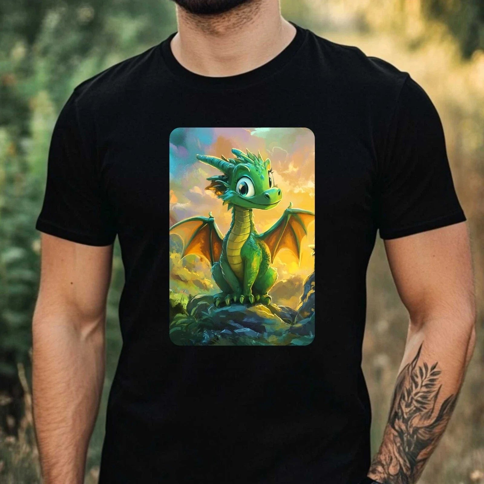 Mens Dragon Cartoon Theme Cotton Size XS to 5XL - Adult & Kids T-Shirts, Sweatshirts & Hoodies apparel design preview 1