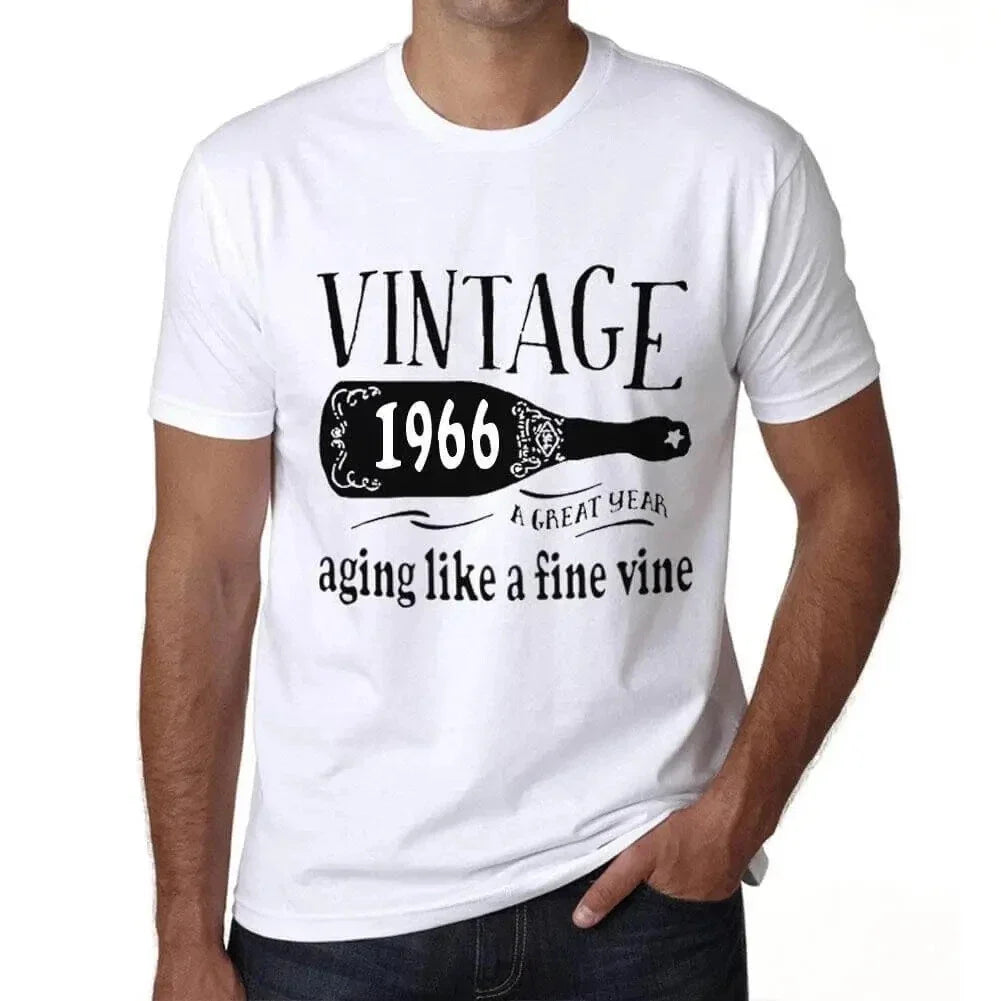 Heren Grafisch Rijpen als een goede wijn 1966 Aging - Adult & Kids T-Shirts, Sweatshirts & Hoodies apparel design preview 1