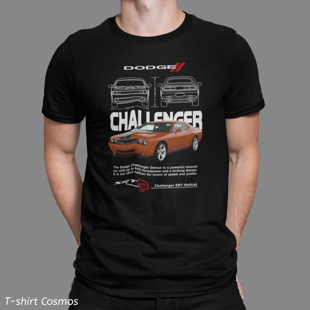 Retro Dodge Challenger Car classic Dads gift, old - Adult & Kids T-Shirts, Sweatshirts & Hoodies apparel design preview 1