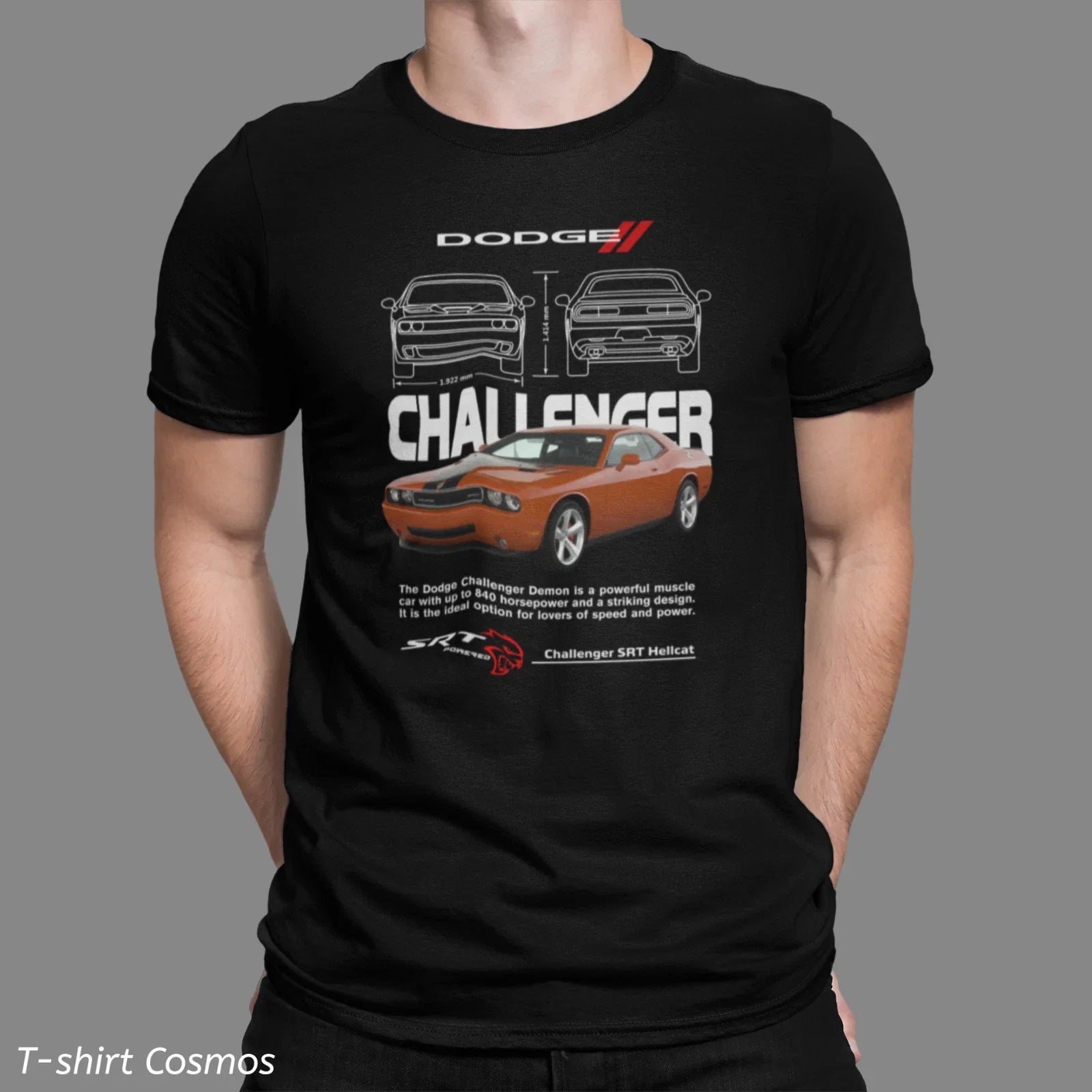 Retro Dodge Challenger Car classic Dads gift, old - Adult & Kids T-Shirts, Sweatshirts & Hoodies apparel design preview 1
