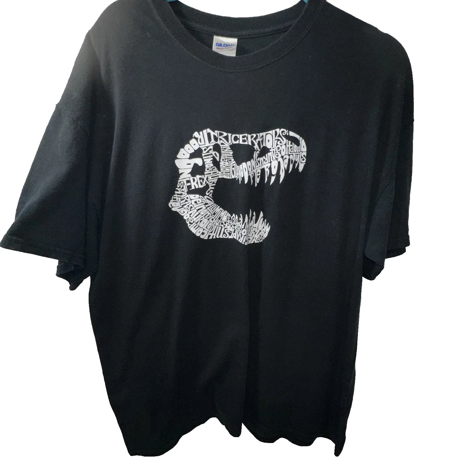 Gildan LA Pop Art Men Black T-Rex Skull Short-Sleeve - Adult & Kids T-Shirts, Sweatshirts & Hoodies apparel design preview 1