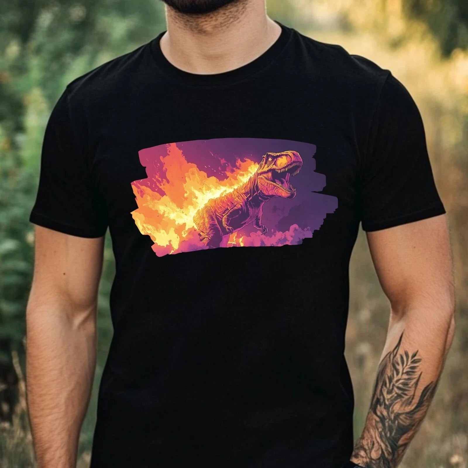 Mens on Fire Motif Cotton Size XS to 5XL - Adult & Kids T-Shirts, Sweatshirts & Hoodies apparel design preview 1