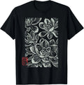 Japanese Boho Flowers Sumi-e Style Floral Botanical - Adult & Kids T-Shirts, Sweatshirts & Hoodies apparel design preview 1