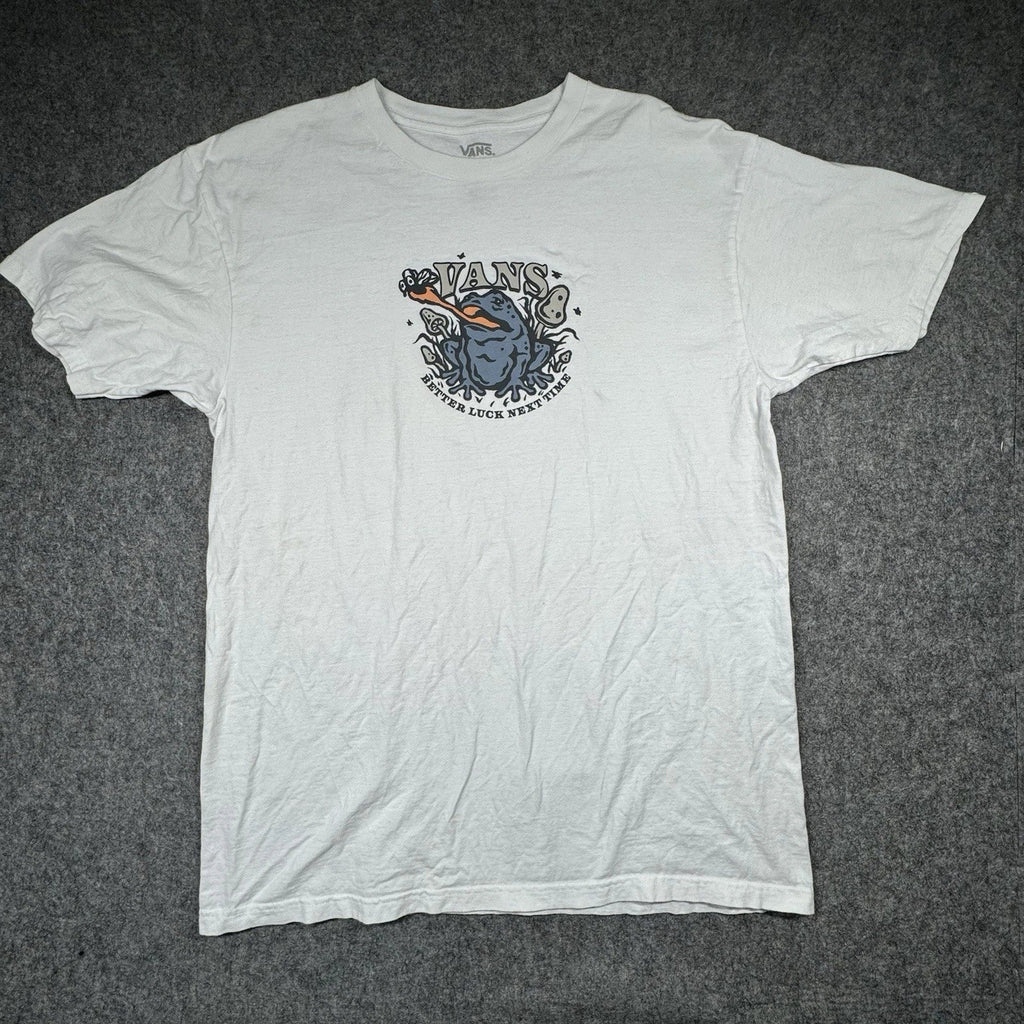 Vans Men's L White "Better Luck Next Time" Frog - Adult & Kids T-Shirts, Sweatshirts & Hoodies apparel design preview 1
