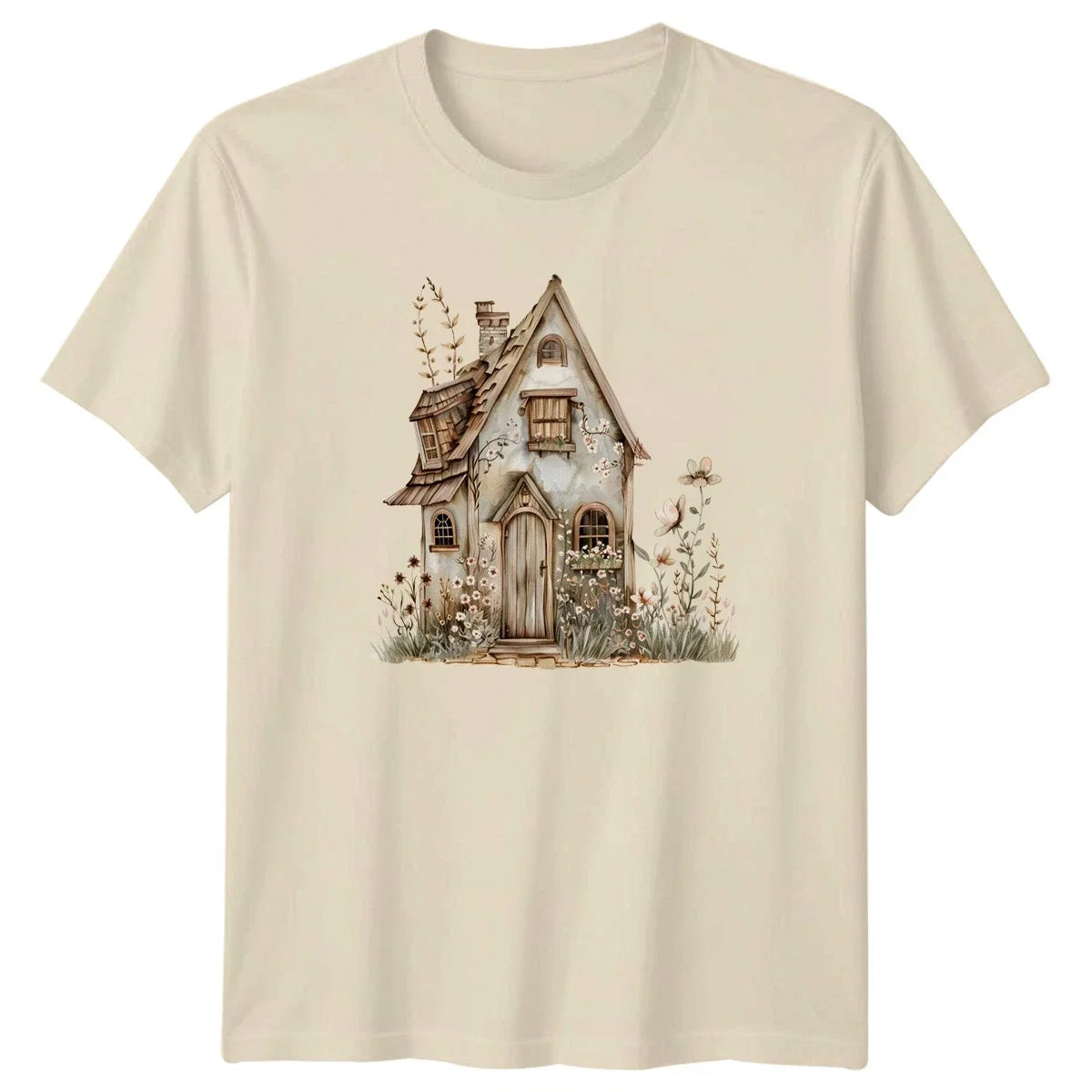Boho Rustic Cottage House Floral Nature Aesthetic - Adult & Kids T-Shirts, Sweatshirts & Hoodies apparel design preview 1
