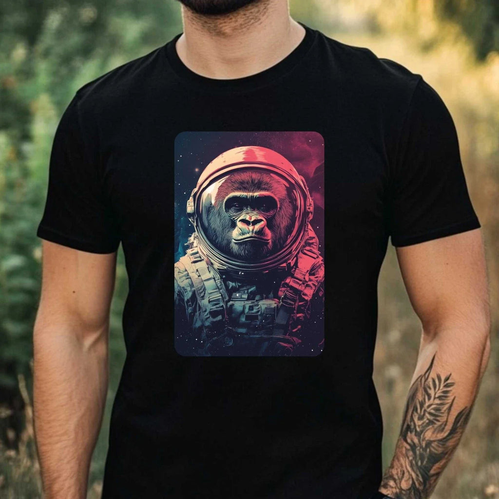Mens Gorilla as Astronaut Print Cotton Size XS to 5XL - Adult & Kids T-Shirts, Sweatshirts & Hoodies apparel design preview 1
