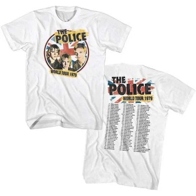 The Police World Tour 1979 Men's Unisex Concert - Adult & Kids T-Shirts, Sweatshirts & Hoodies apparel design preview 1