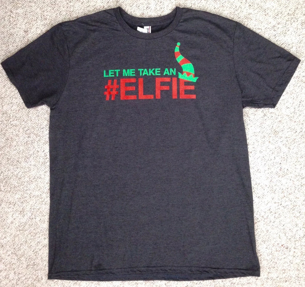 LET ME TAKE AN ELFIE a Selfie Funny Instagram Twitter - Adult & Kids T-Shirts, Sweatshirts & Hoodies apparel design preview 1